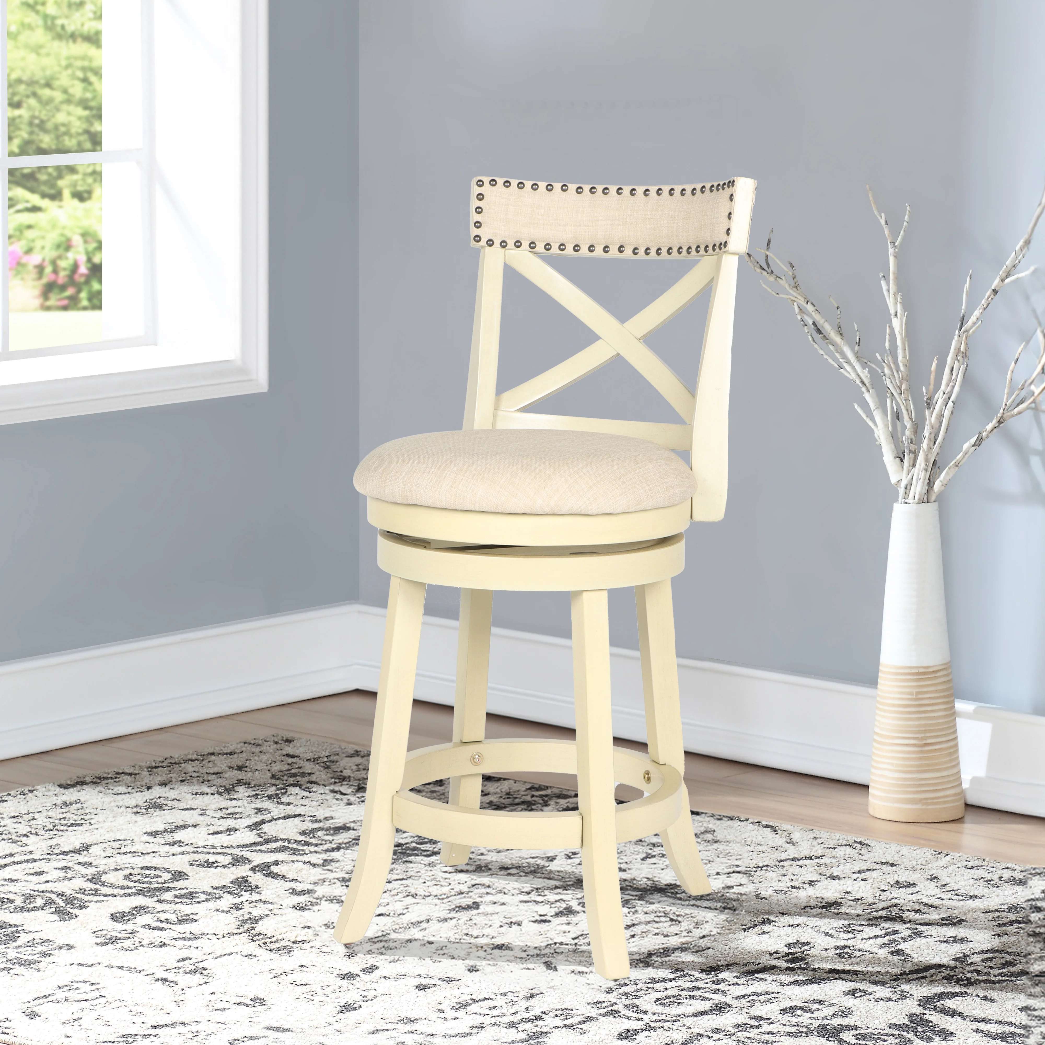 York 24" Counter Stool-White - Image 6