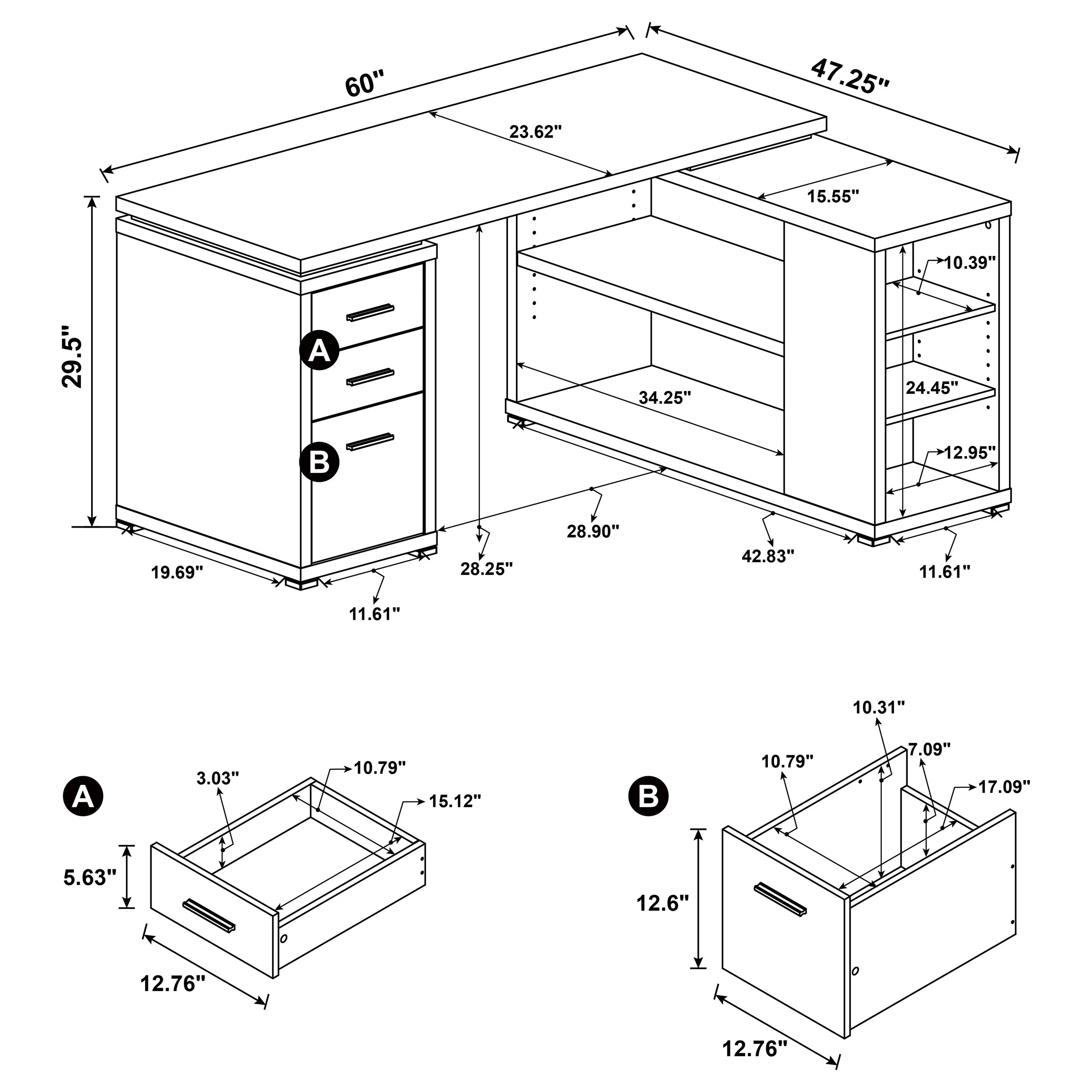 Yvette Computer Desk - Image 46