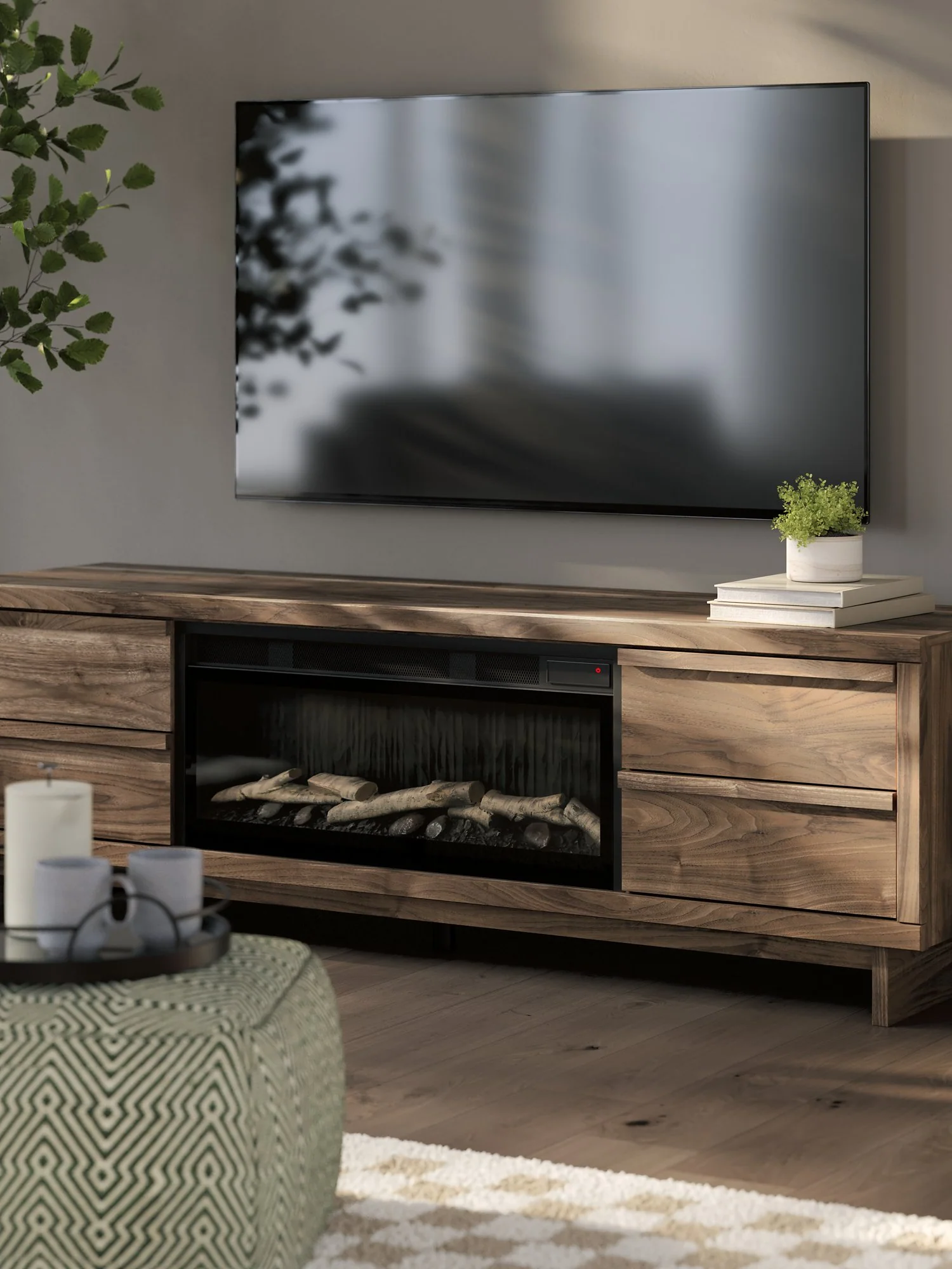 Zadilyn 72" TV Stand with Electric Fireplace - Image 8