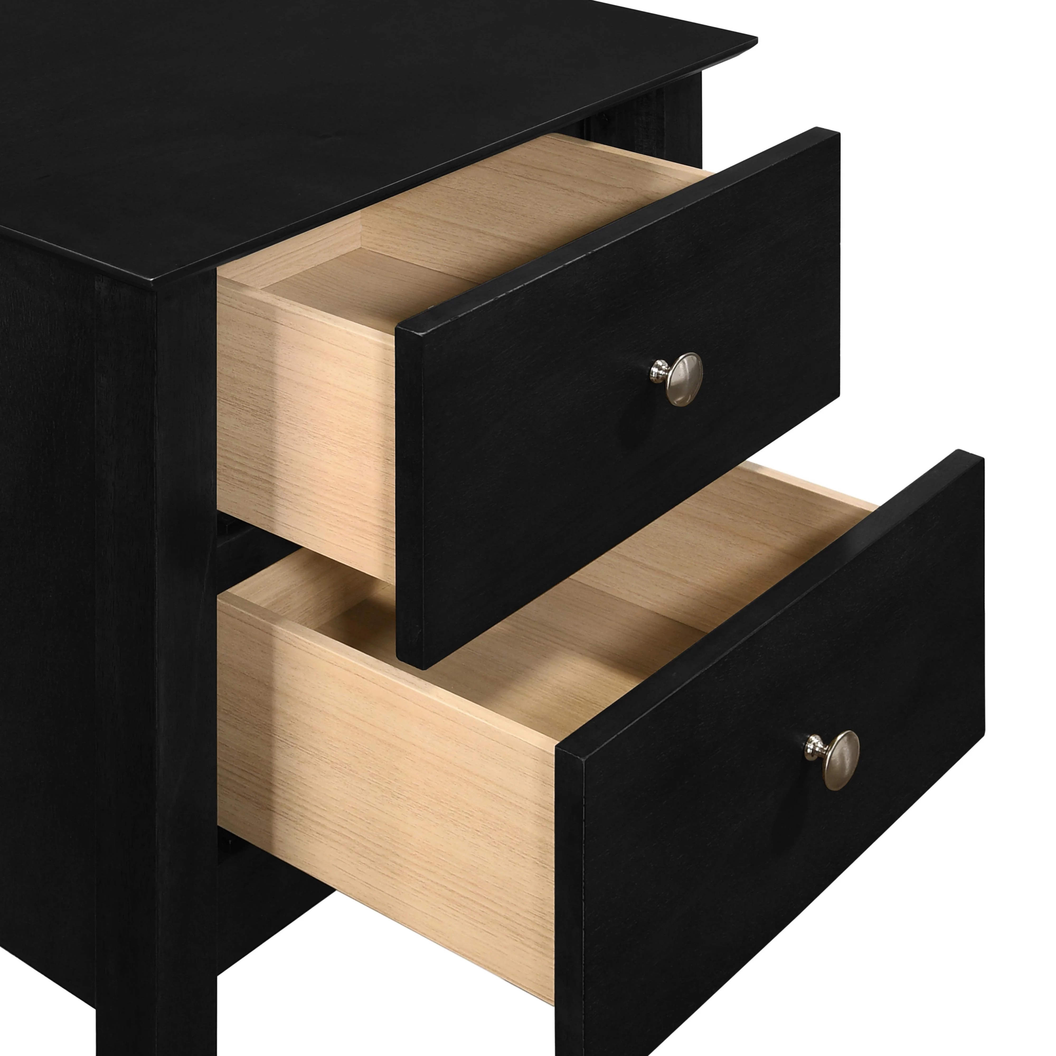 ZODIAC 2 DRAWER NIGHTSTAND-BLACK - Image 5