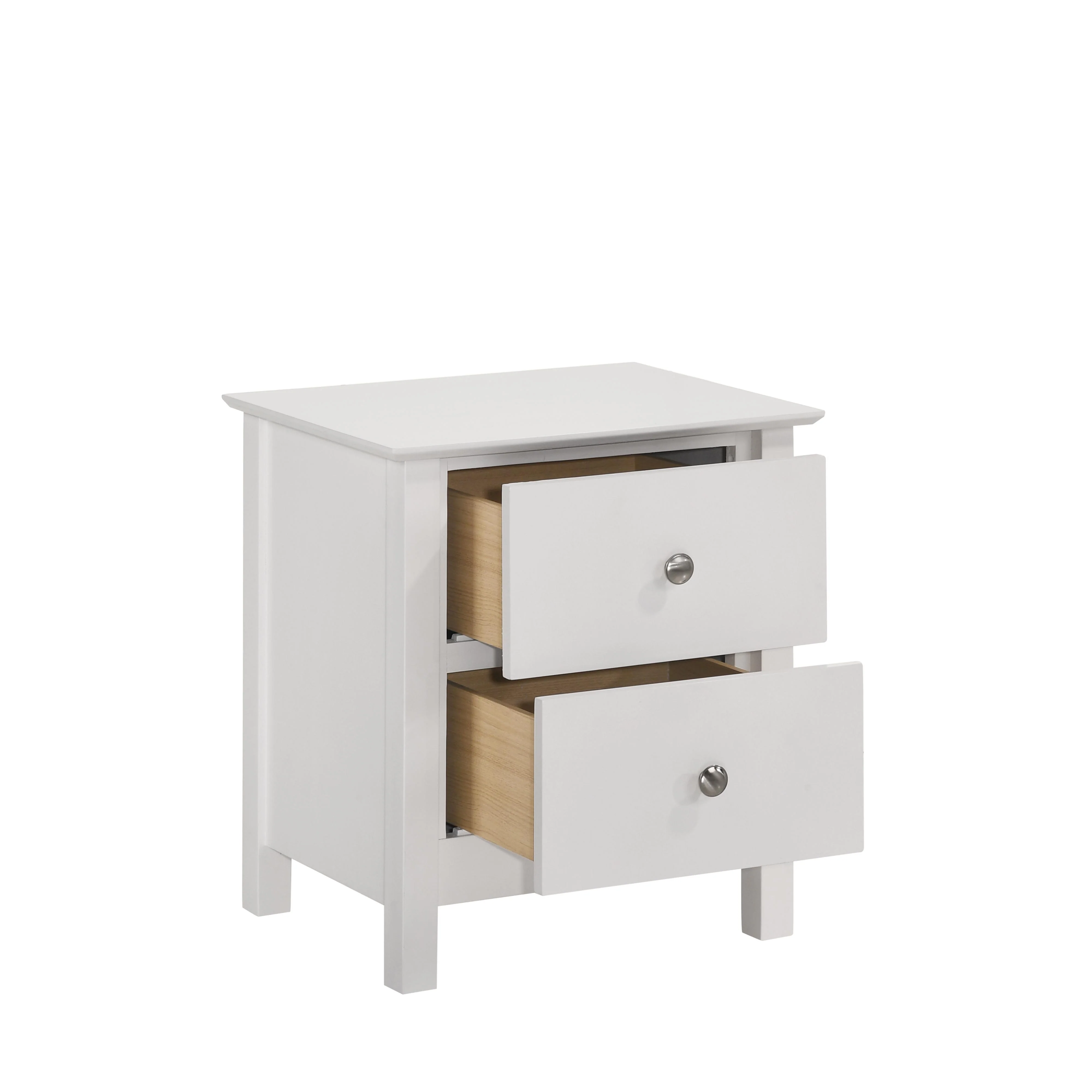 ZODIAC 2 DRAWER NIGHTSTAND-WHITE - Image 4