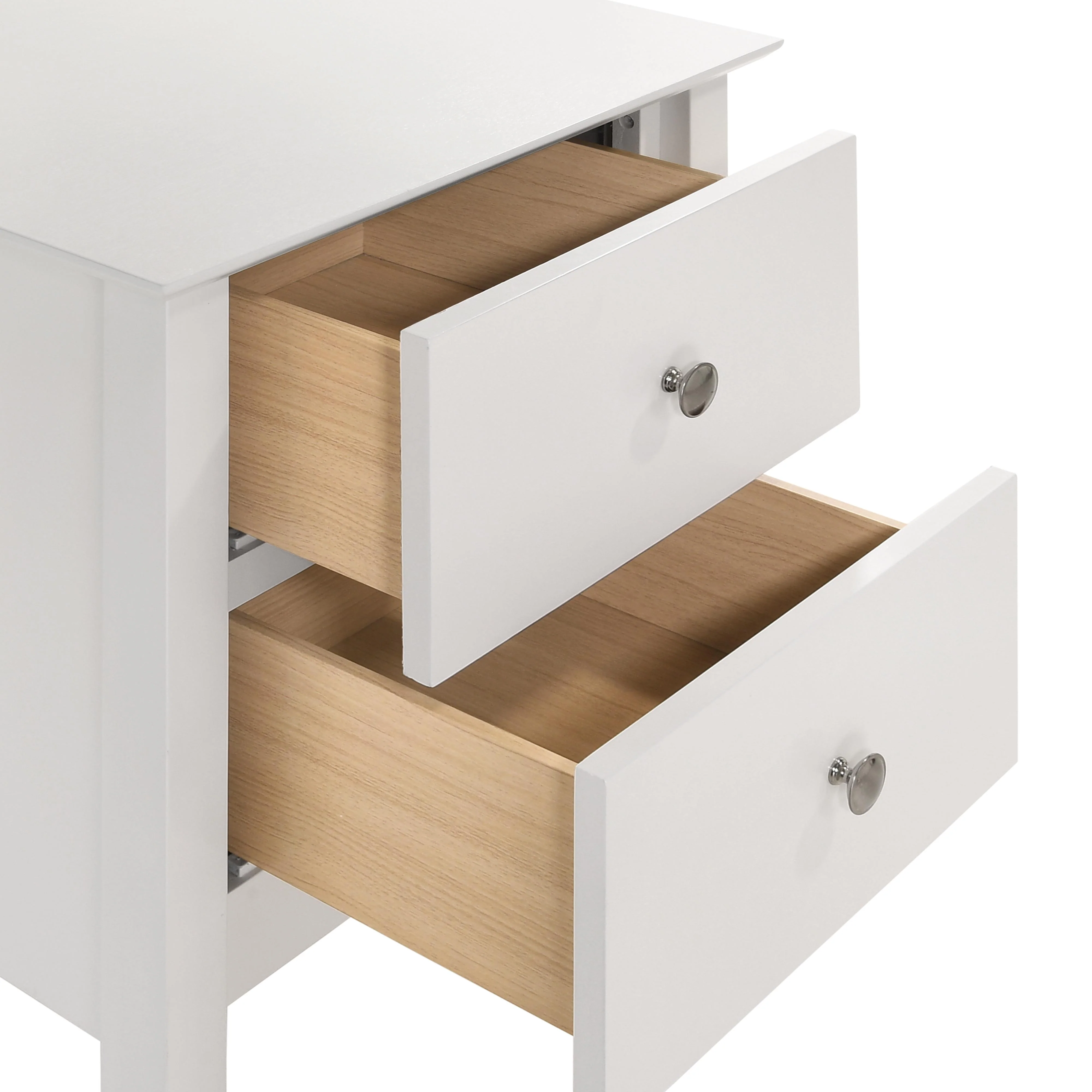 ZODIAC 2 DRAWER NIGHTSTAND-WHITE - Image 5